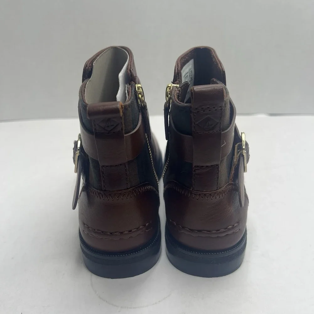 Sperry Top-Sider Seaport Bootie Brown Leather Ankle Boots Women 8.5 M STS83860